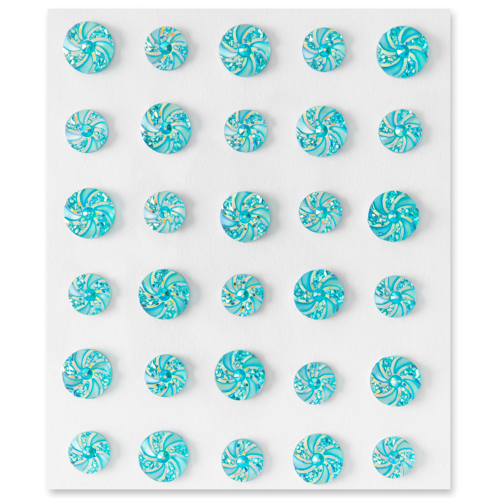 Aqua Iridescent Bling Pinwheel Stickers By Recollections™
